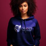 Horizontal Print Plain hoodie
