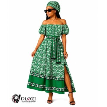 Maroon Njeti Dress styl 1